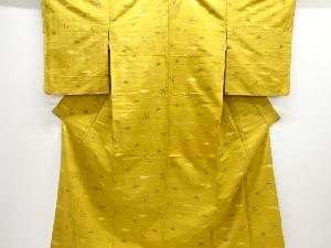 絣柄織り出し手織り紬着物